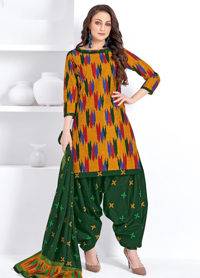 3 Pc Multicolor Pure Readymade Cotton Suit Set