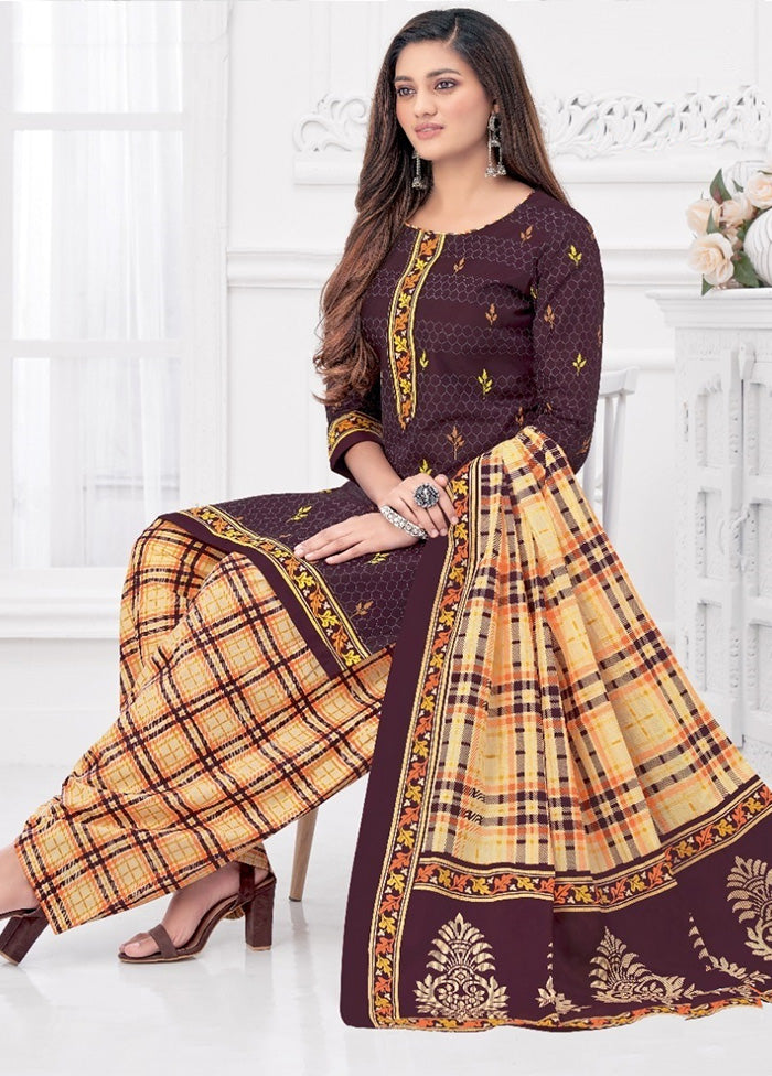 3 Pc Multicolor Pure Readymade Cotton Suit Set