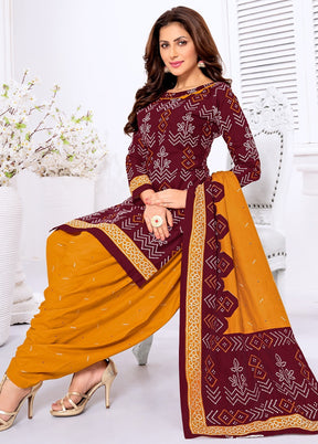 3 Pc Multicolor Pure Readymade Cotton Suit Set