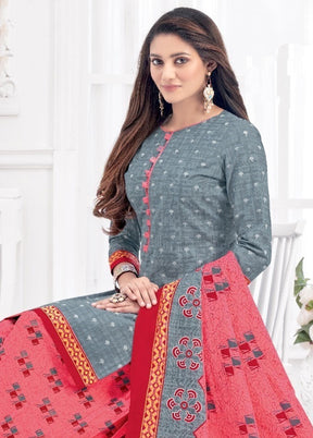 3 Pc Multicolor Pure Readymade Cotton Suit Set