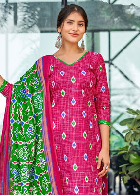 3 Pc Multicolor Pure Readymade Cotton Suit Set