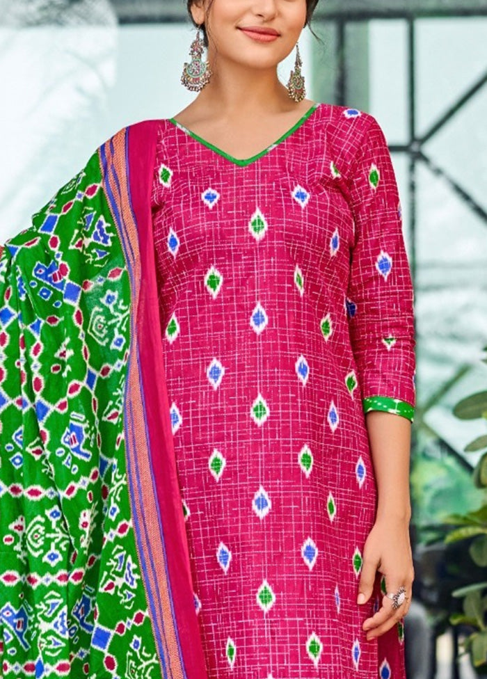 3 Pc Multicolor Pure Readymade Cotton Suit Set