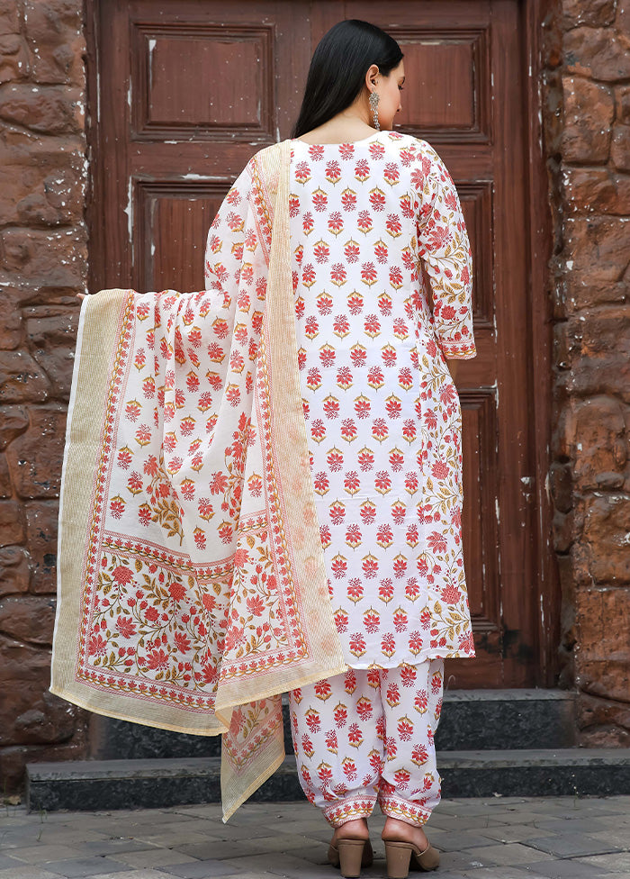 3 Pc Multicolor Readymade Cotton Suit Set