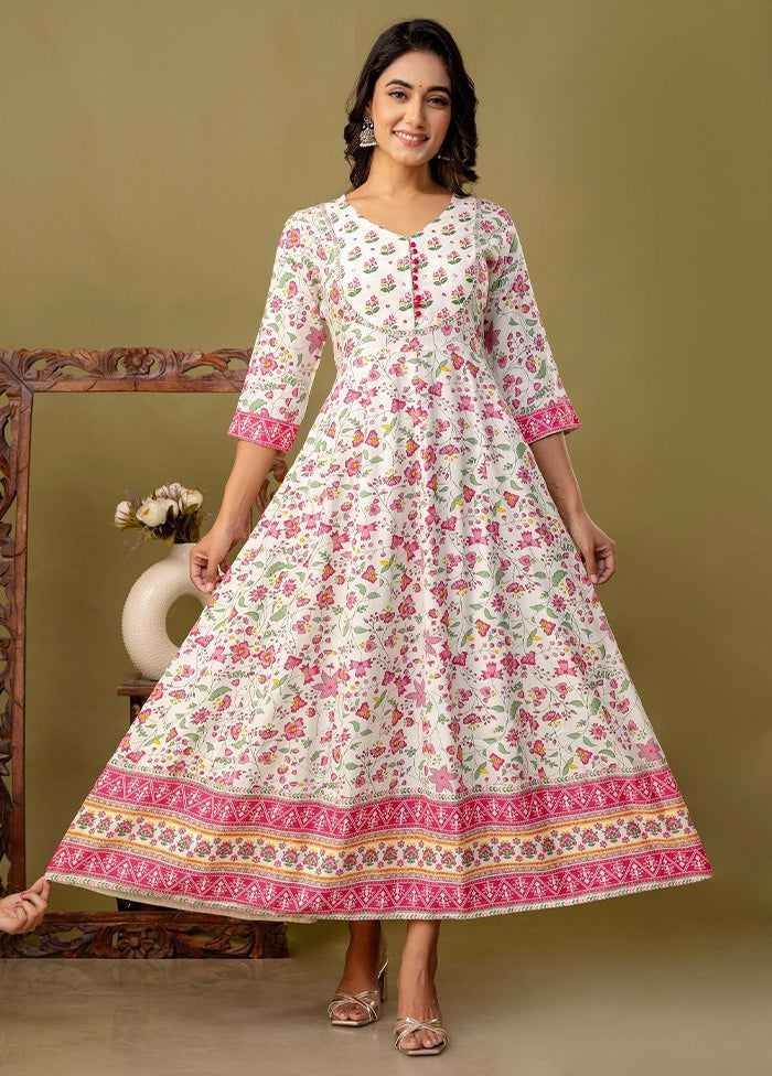 Multicolor Readymade Rayon Indian Dress