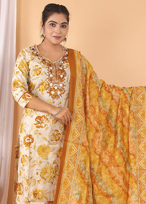 3 Pc Multicolor Readymade Silk Suit Set