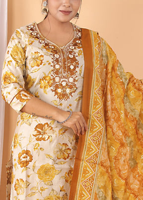 3 Pc Multicolor Readymade Silk Suit Set