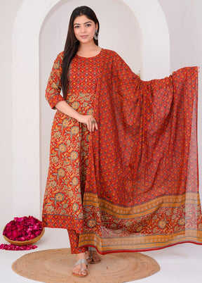 3 Pc Multicolor Pure Readymade Cotton Suit Set