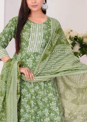 3 Pc Multicolor Pure Readymade Cotton Suit Set