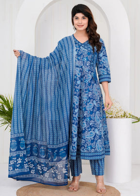 3 Pc Multicolor Pure Readymade Cotton Suit Set