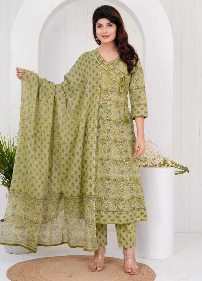 3 Pc Multicolor Pure Readymade Cotton Suit Set