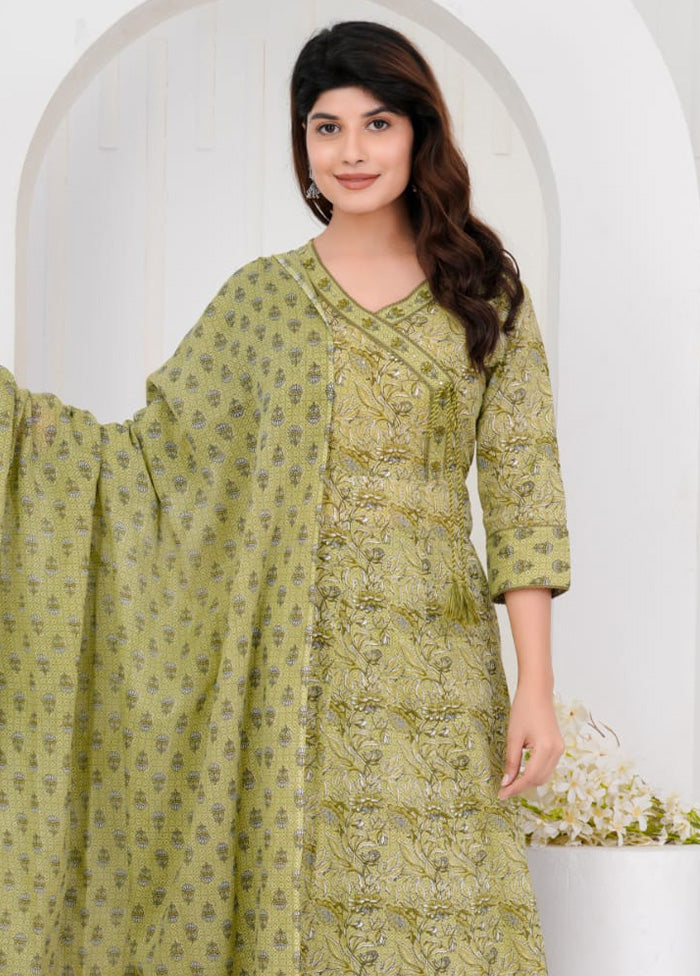 3 Pc Multicolor Pure Readymade Cotton Suit Set