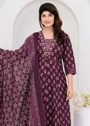 3 Pc Multicolor Pure Readymade Cotton Suit Set