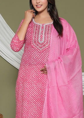 3 Pc Multicolor Pure Readymade Cotton Suit Set