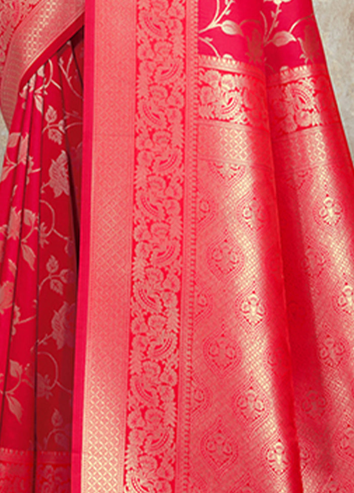 Pink Spun Silk Saree With Blouse Piece - Indian Silk House Agencies