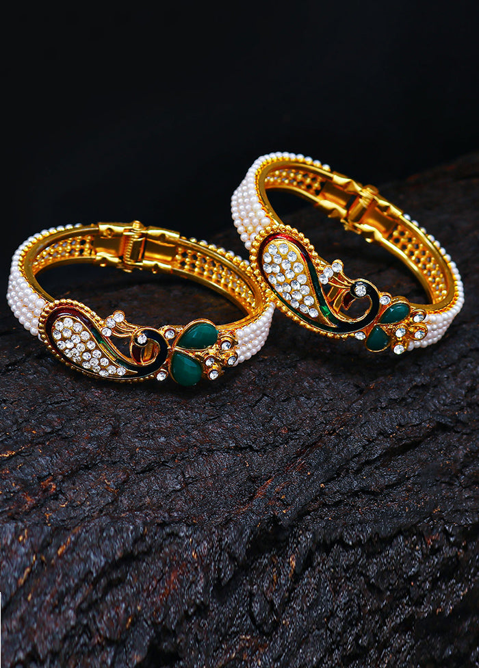 Multicolor Alloy Glossy Bangles