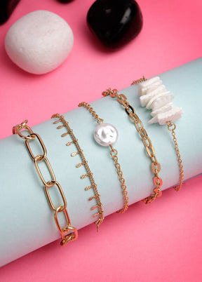 Multicolor Alloy Glossy Bracelet