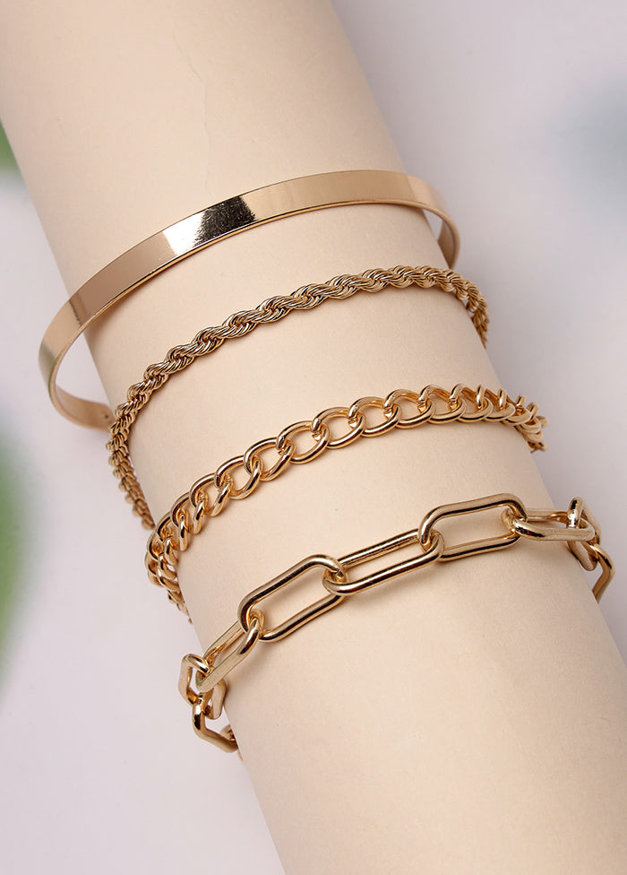 Golden Alloy Glossy Bracelet