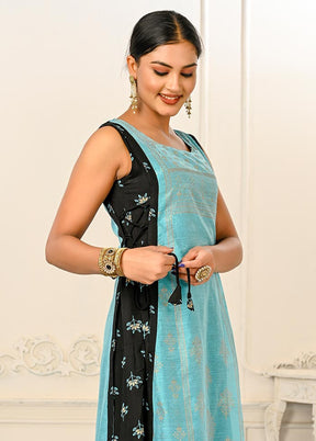 Light Blue Readymade Cotton Kurti - Indian Silk House Agencies