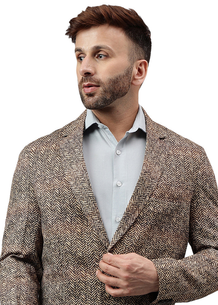 Multicolor Viscose Printed Blazer