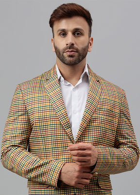 Multicolor Silk Printed Blazer