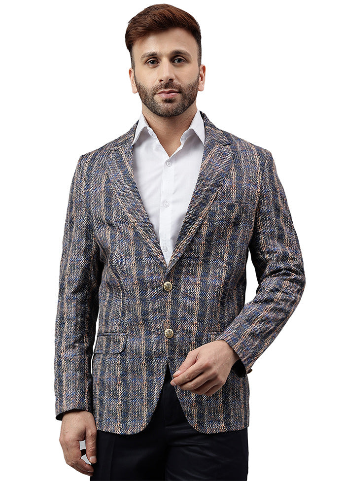 Multicolor Viscose Printed Blazer