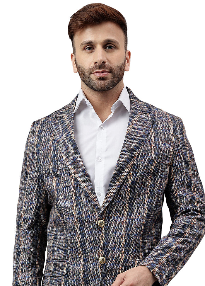 Multicolor Viscose Printed Blazer