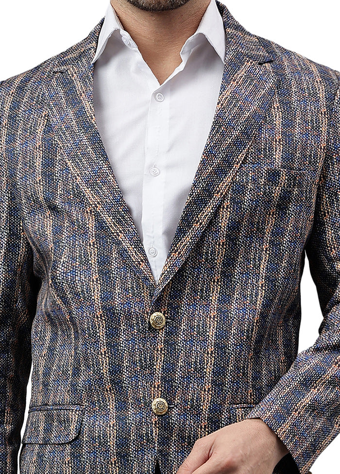 Multicolor Viscose Printed Blazer