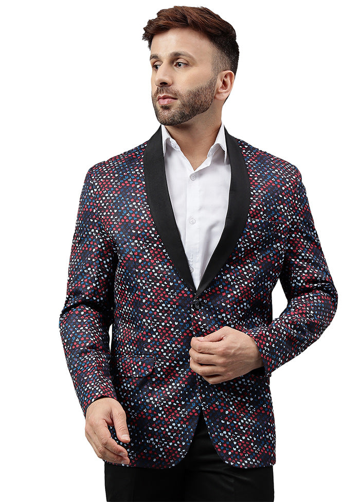 Multicolor Viscose Printed Blazer