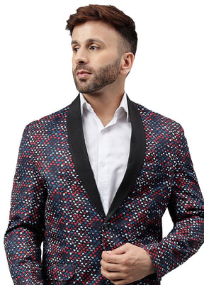 Multicolor Viscose Printed Blazer