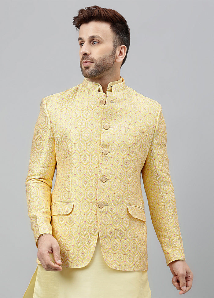 Lemon Silk Jacquard Blazer