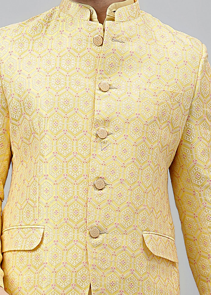 Lemon Silk Jacquard Blazer