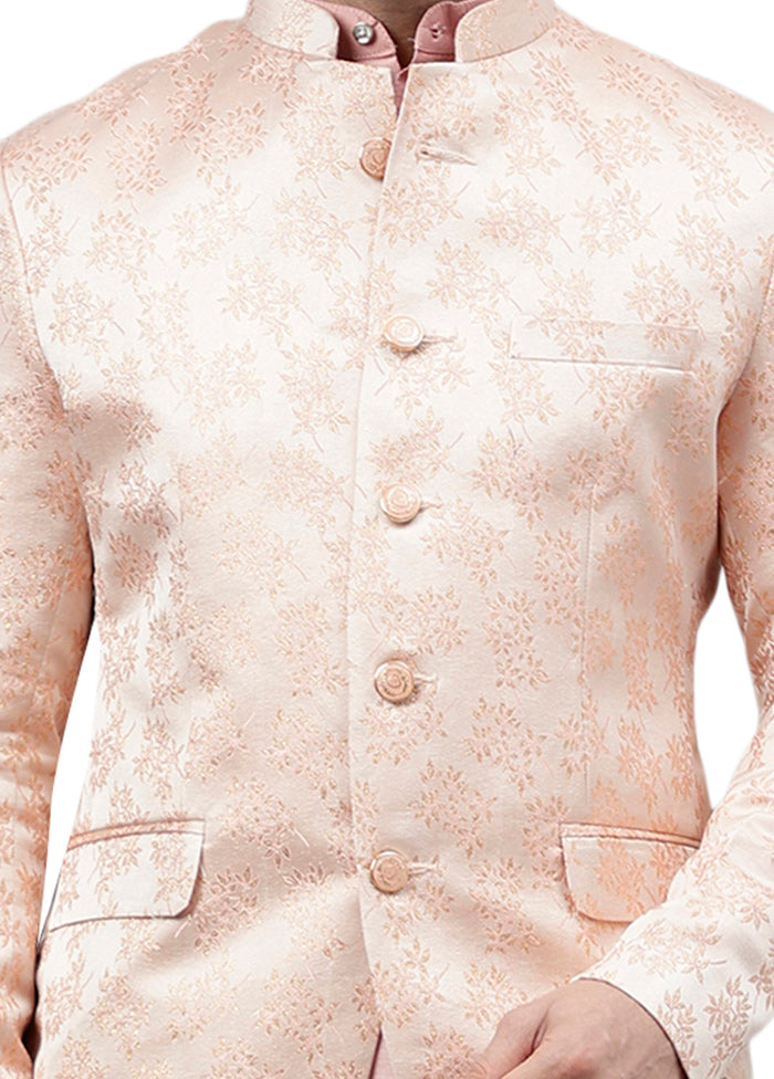 Pink Viscose Jacquard Blazer