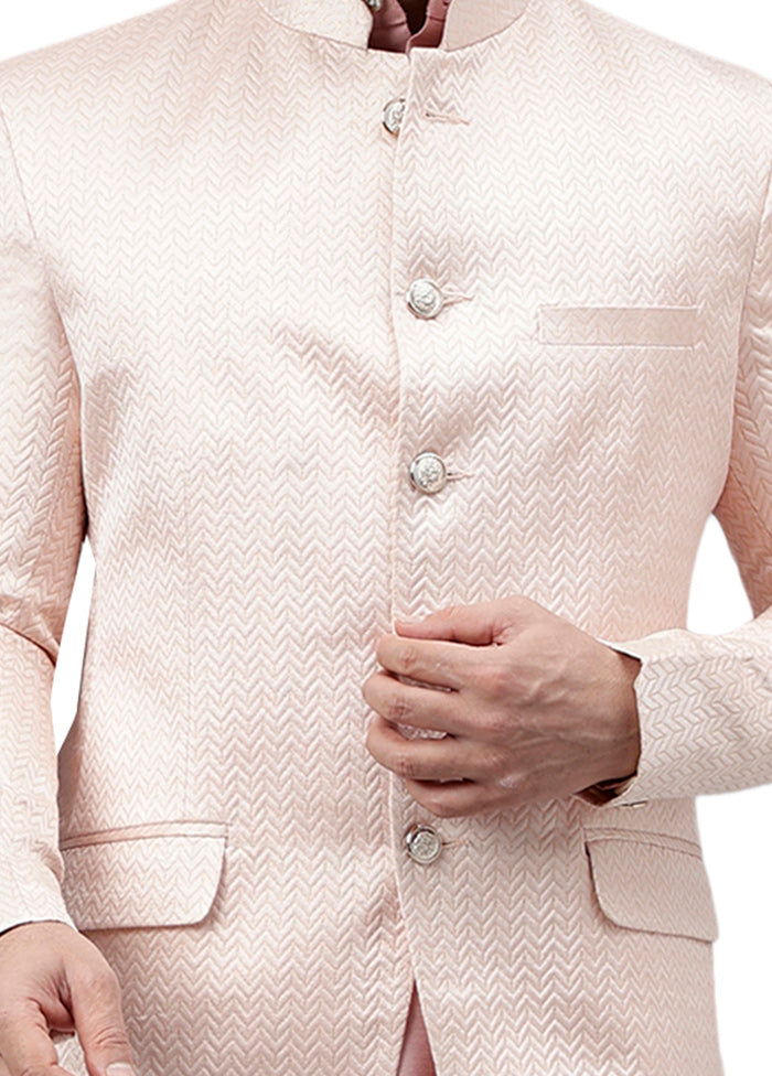 Pink Viscose Jacquard Blazer