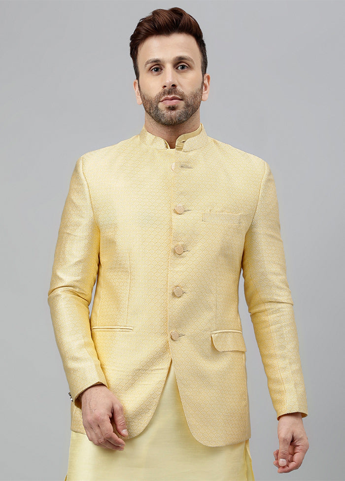 Lemon Silk Jacquard Blazer