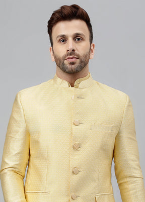 Lemon Silk Jacquard Blazer