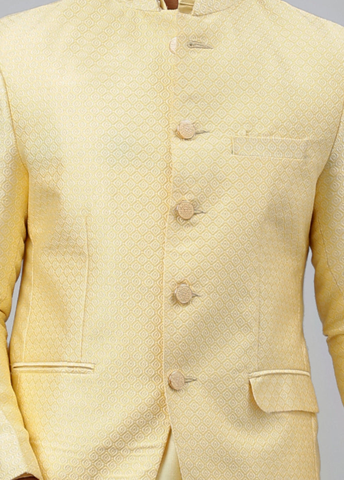 Lemon Silk Jacquard Blazer