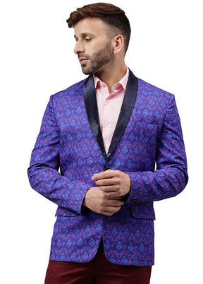 Multicolor Viscose Printed Blazer