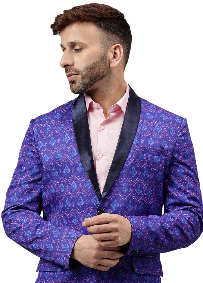 Multicolor Viscose Printed Blazer