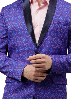 Multicolor Viscose Printed Blazer