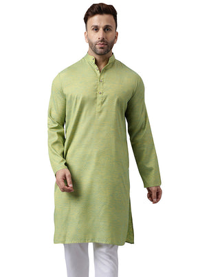 Pista Green Silk Jacquard Kurta