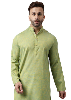 Pista Green Silk Jacquard Kurta