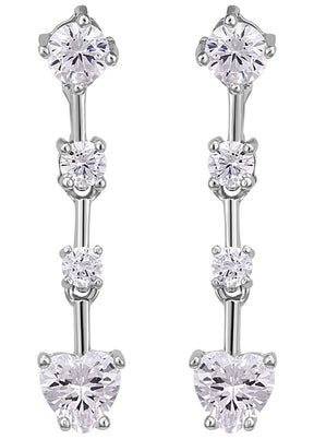 925 Sterling Silver Glossy Earrings