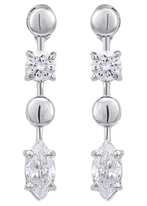 925 Sterling Silver Glossy Earrings