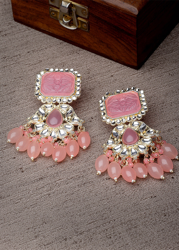 Pink Alloy Glossy Earrings