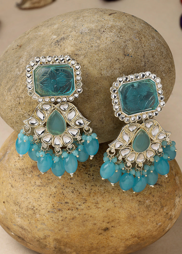 Blue Alloy Glossy Earrings