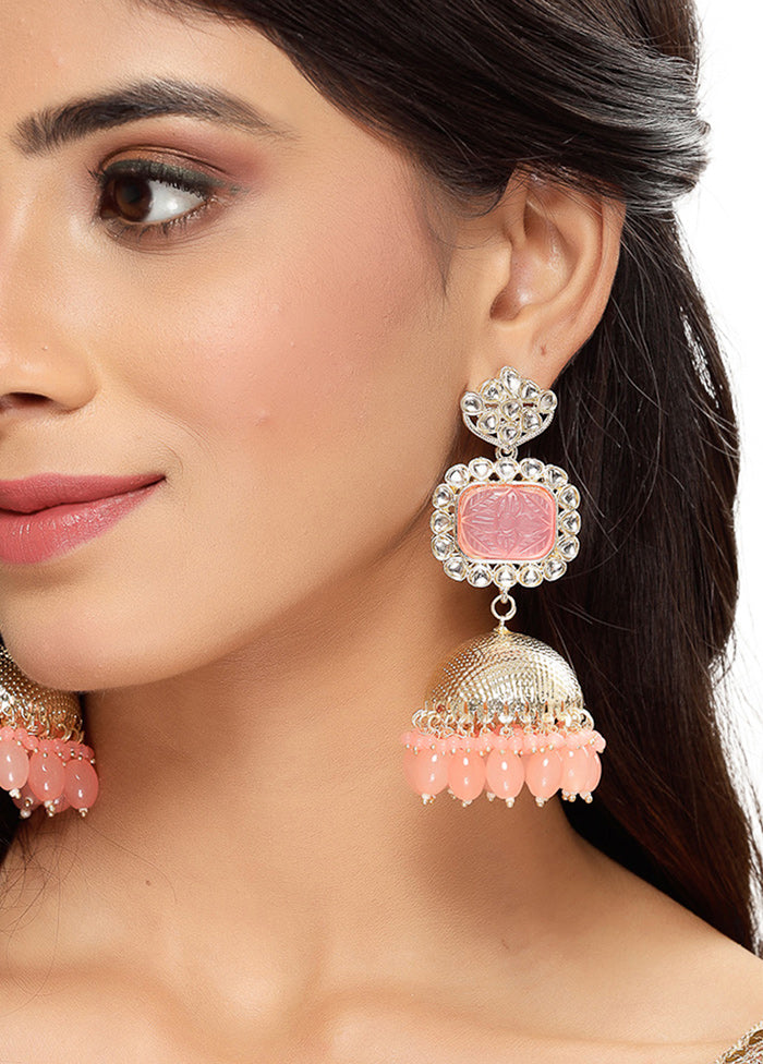 Pink Alloy Glossy Earrings