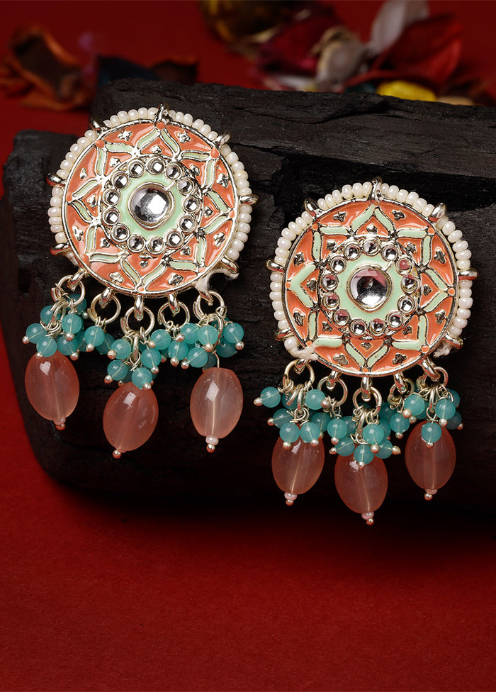 Multicolor Alloy Glossy Earrings