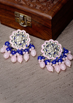 Blue Alloy Glossy Earrings