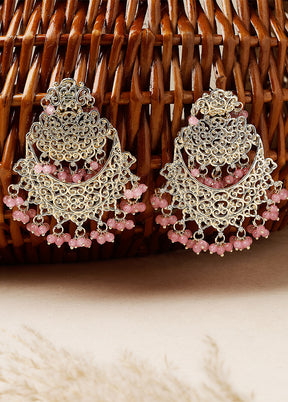 Pink Alloy Glossy Earrings