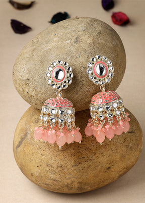 Pink Alloy Glossy Earrings